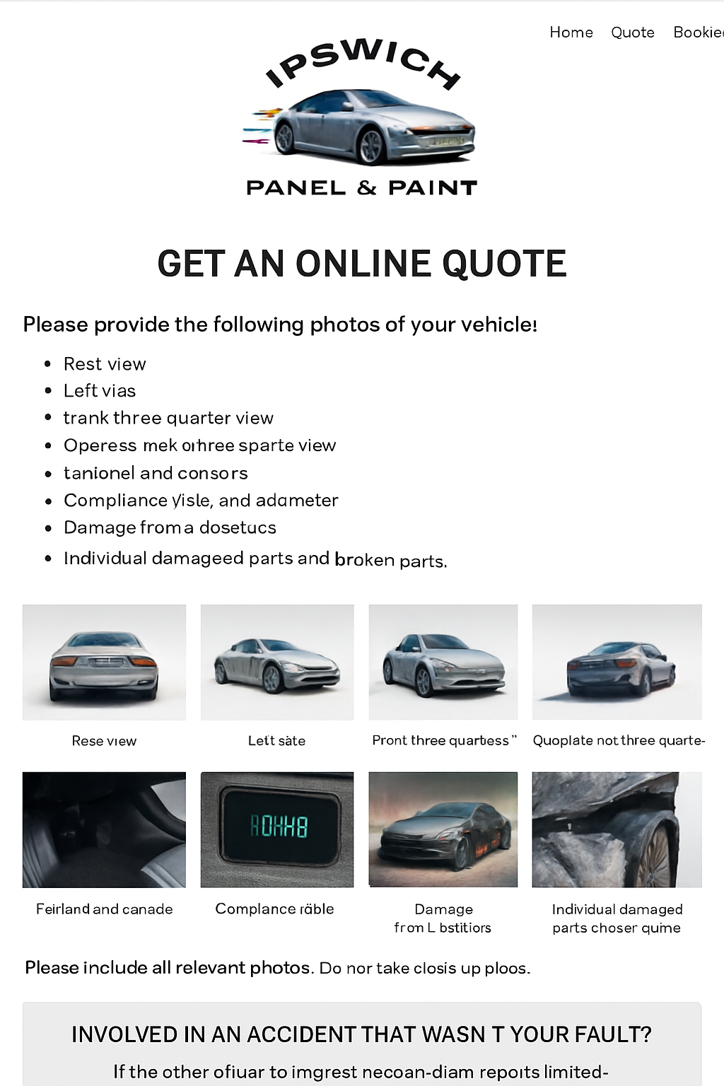 Example damaged parts