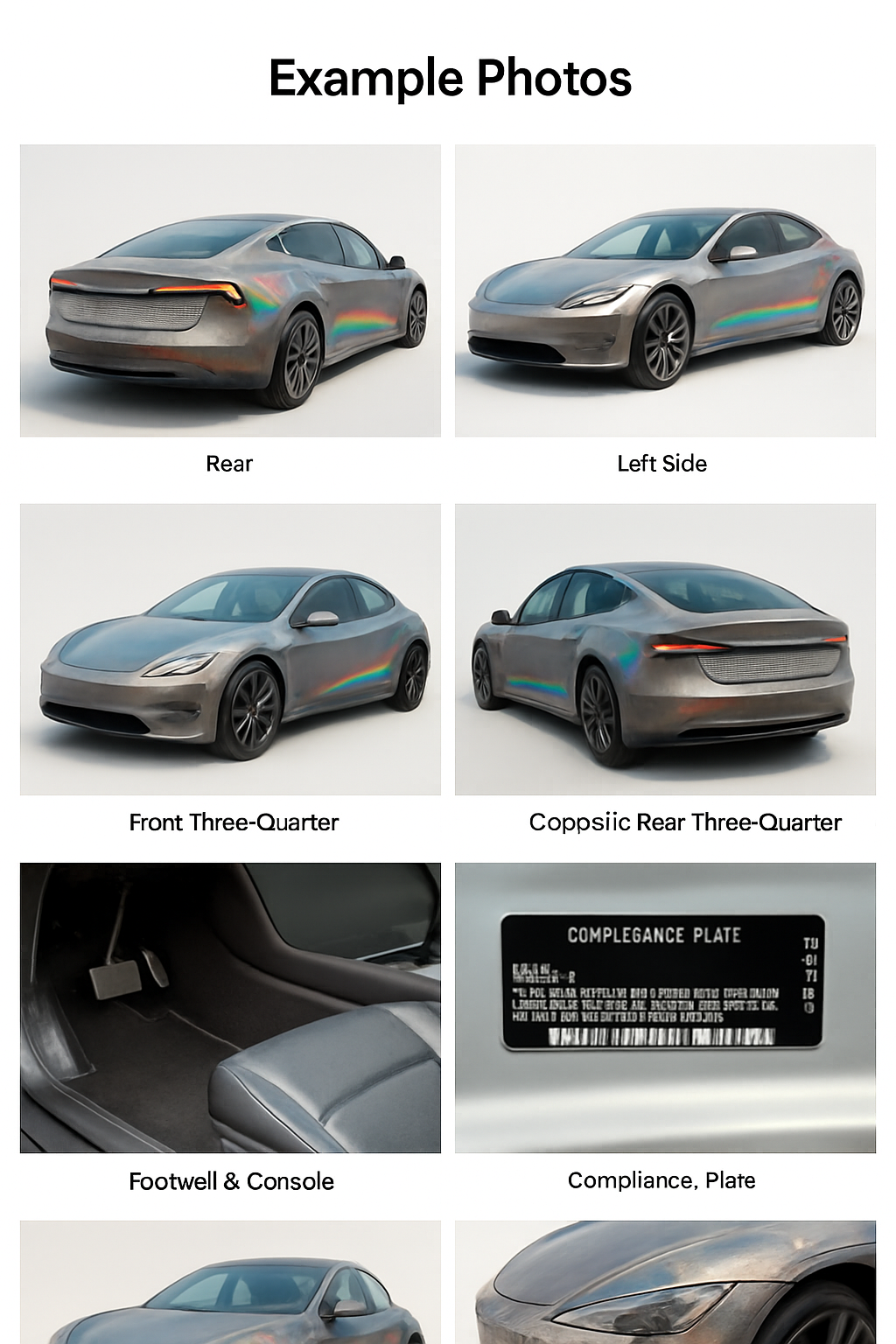 Example footwell and console